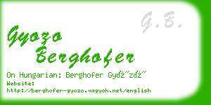 gyozo berghofer business card